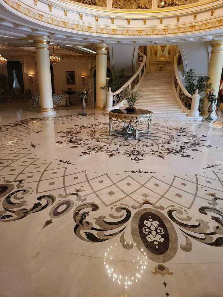 Marble Outlay flooring Italian design 