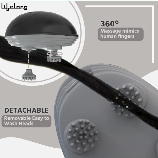 LLM603 Lifelong Rechargeable Scalp Massager (Black)