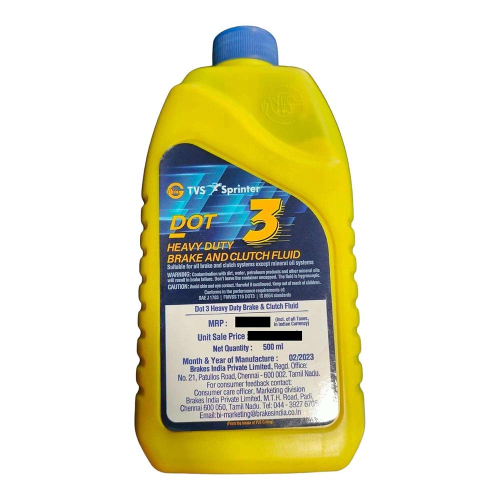 TVS Heavy Duty Brake and Clutch Fluid Dot 3 500ml