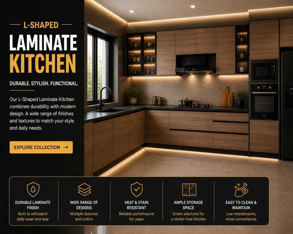 L-SHAPED LAMINATE KITCHEN