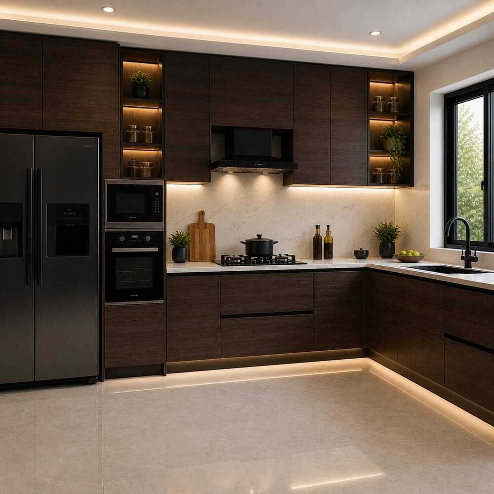 L-SHAPED LAMINATE KITCHEN