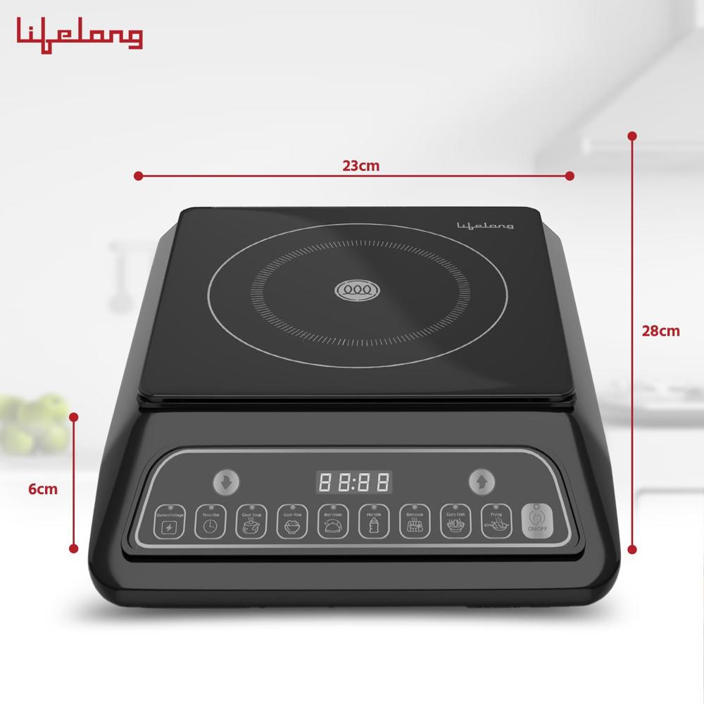 Lifelong 2000 Watt Radiant Induction Cooktop For Home With 7 Preset Indian Menu Option And Auto- LLIC30