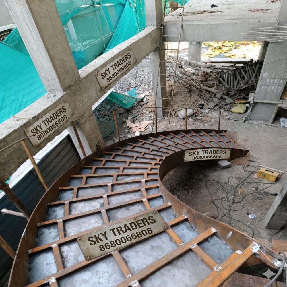 Double Beam Helical Staircase
