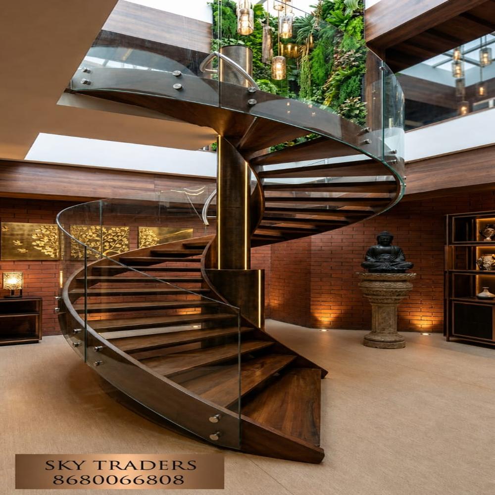 Double Beam Helical Staircase