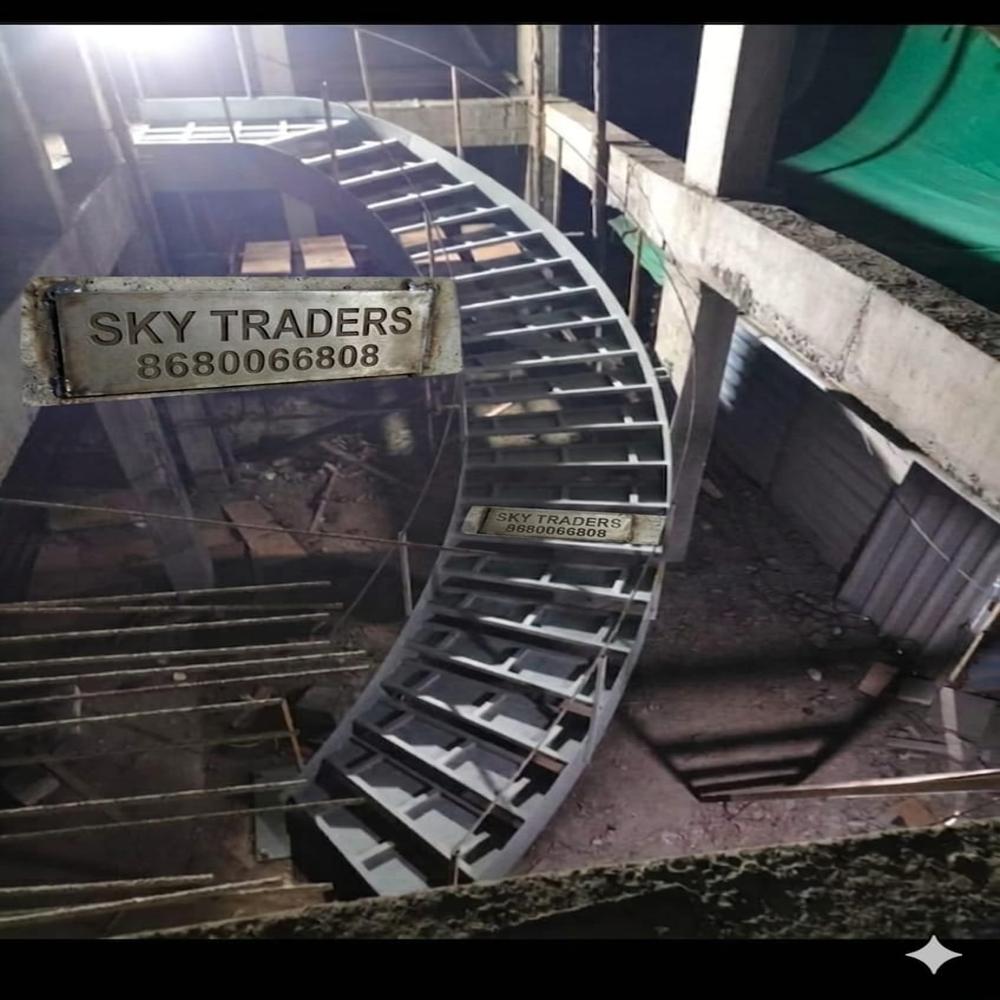 Double Beam Helical Staircase