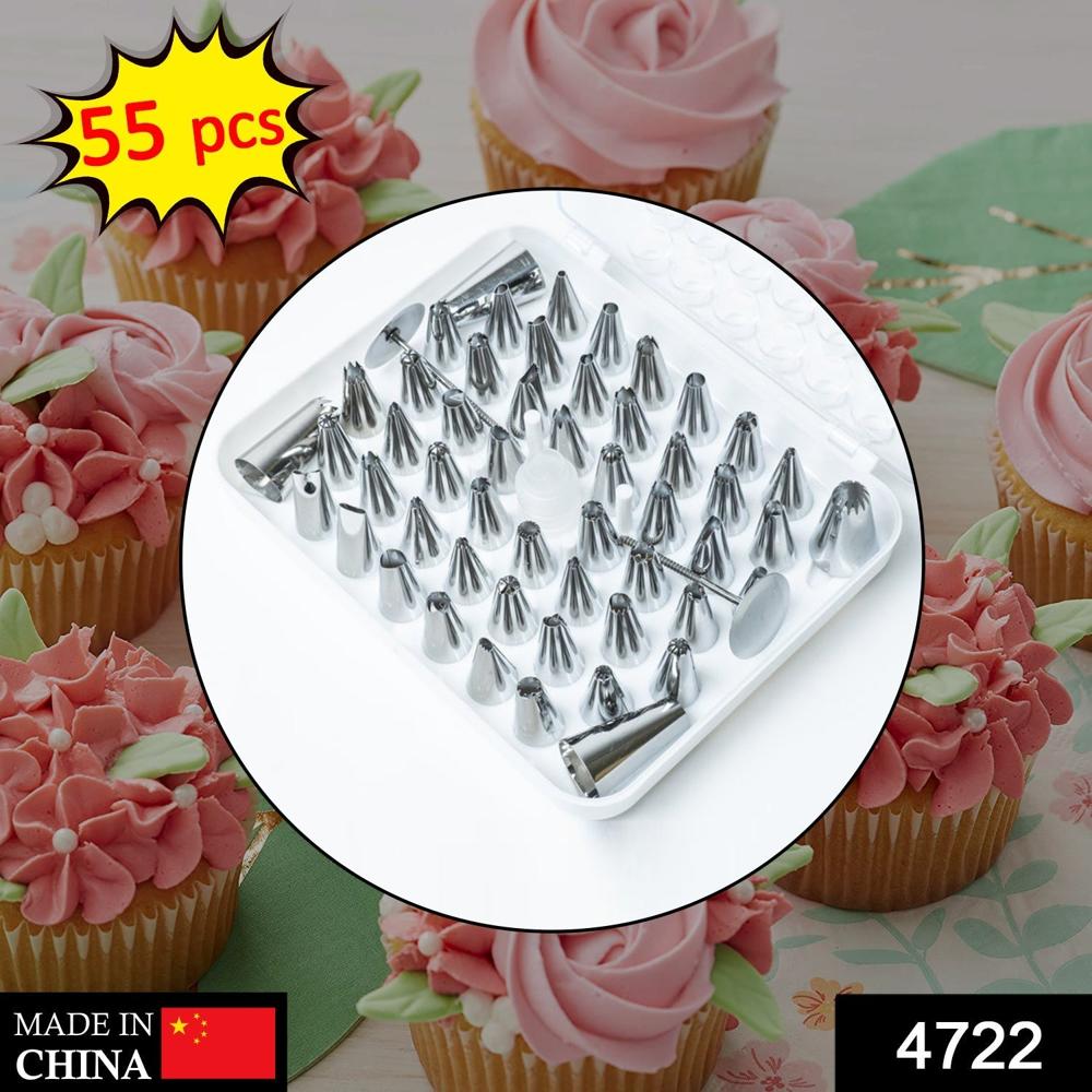 Cake Nozzle Set For Pastry Decorations (55-piece) - Color: Mix
