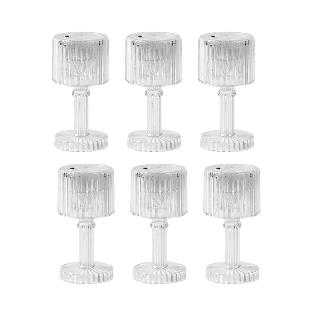 Set of 6 LED Crystal-Effect Table Lamps