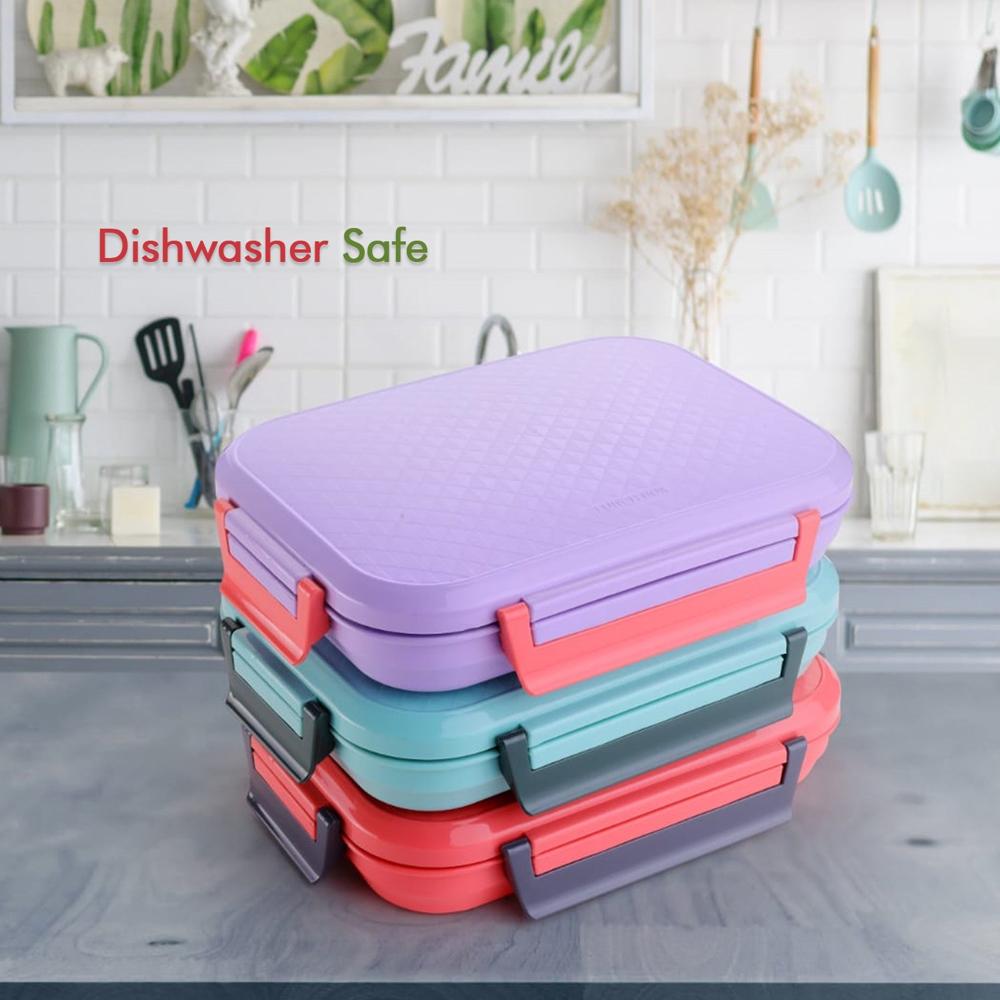 Lunch Box Plastic with steel plate, small lunch box