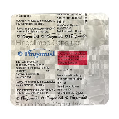 Fingolimod 0.5 Mg Capsule