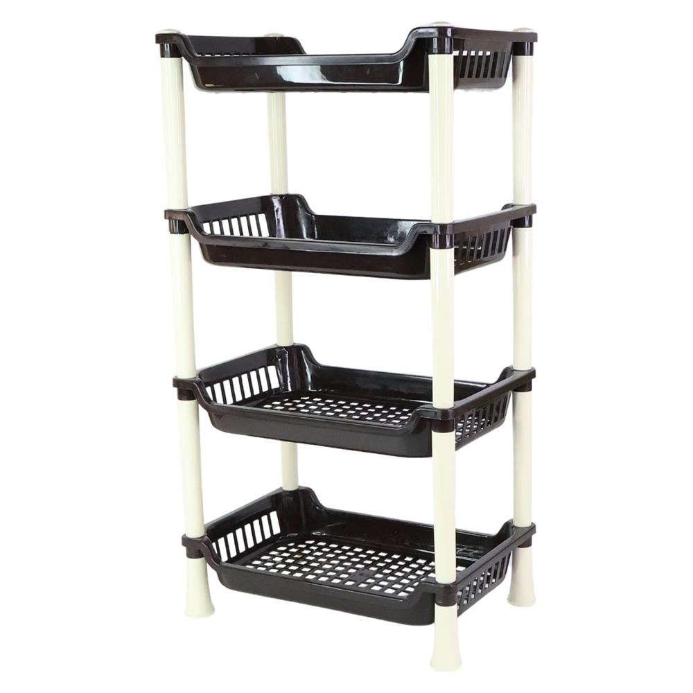 Apex 4-layer Small Multipurpose Plastic Storage Rack - Color: Mix