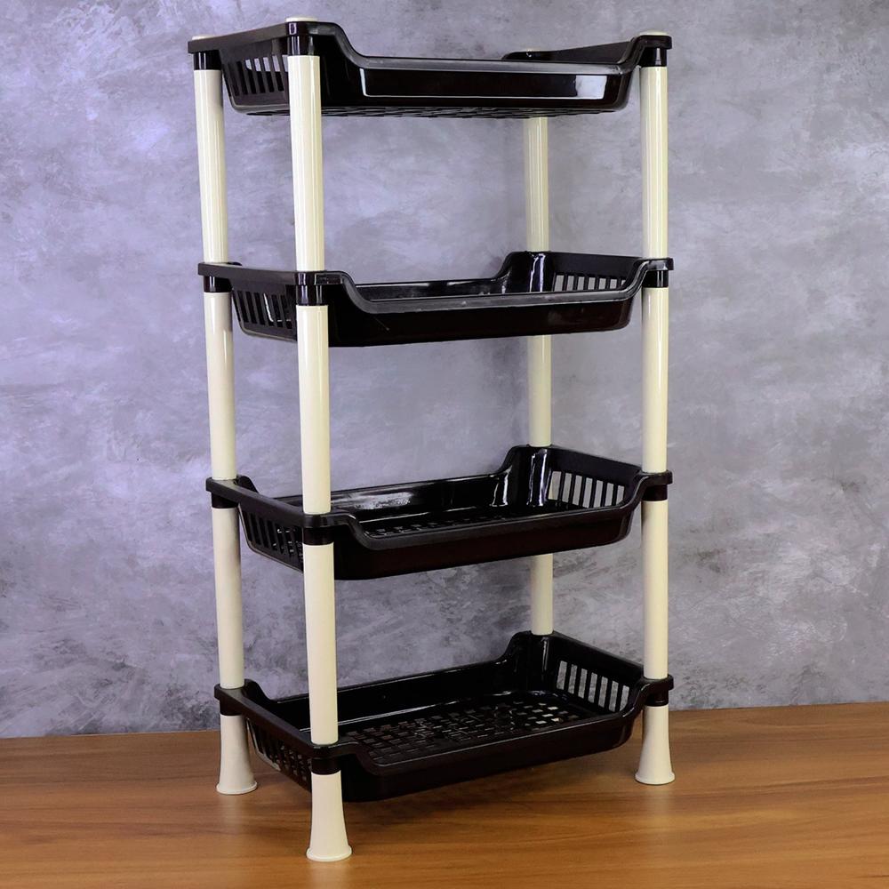 Apex 4-layer Small Multipurpose Plastic Storage Rack - Color: Mix