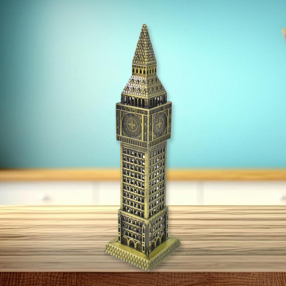 Big Ben London Clock Tower Miniature Metal Statue  Elegant Home Decor Gift