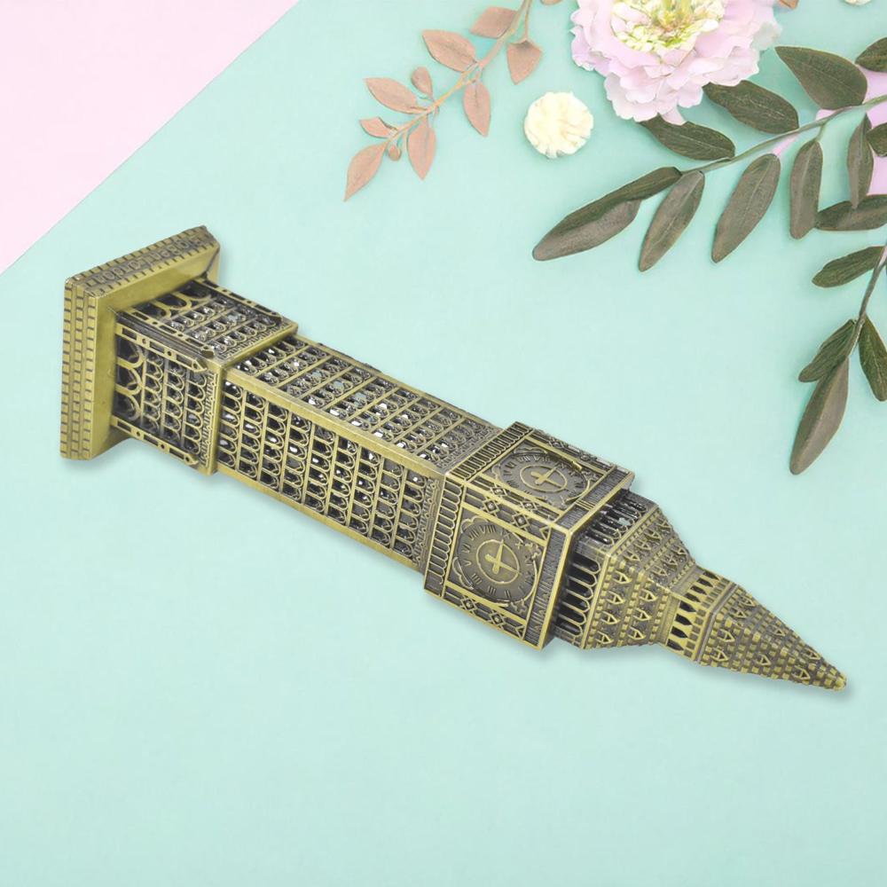 Big Ben London Clock Tower Miniature Metal Statue  Elegant Home Decor Gift