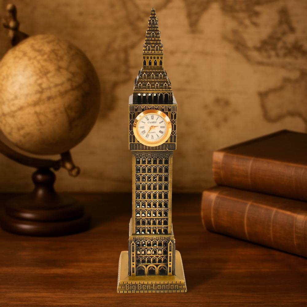Big Ben London Clock Tower Miniature Metal Statue  Elegant Home Decor Gift