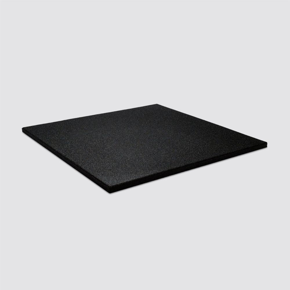 25mm Shock Absorbent Gym Flooring Tiles - Color: Black