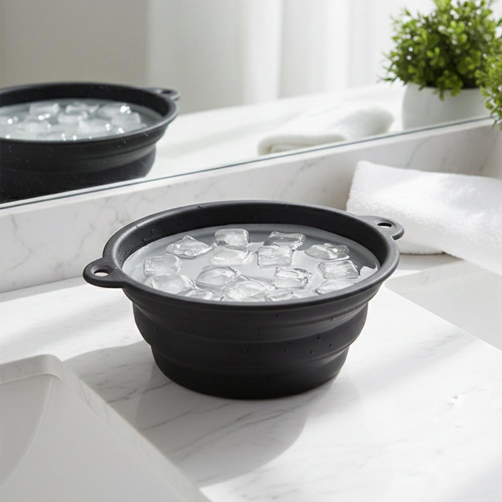 Portable Foldable Silicone Ice Bath Bowl (1 Pc)