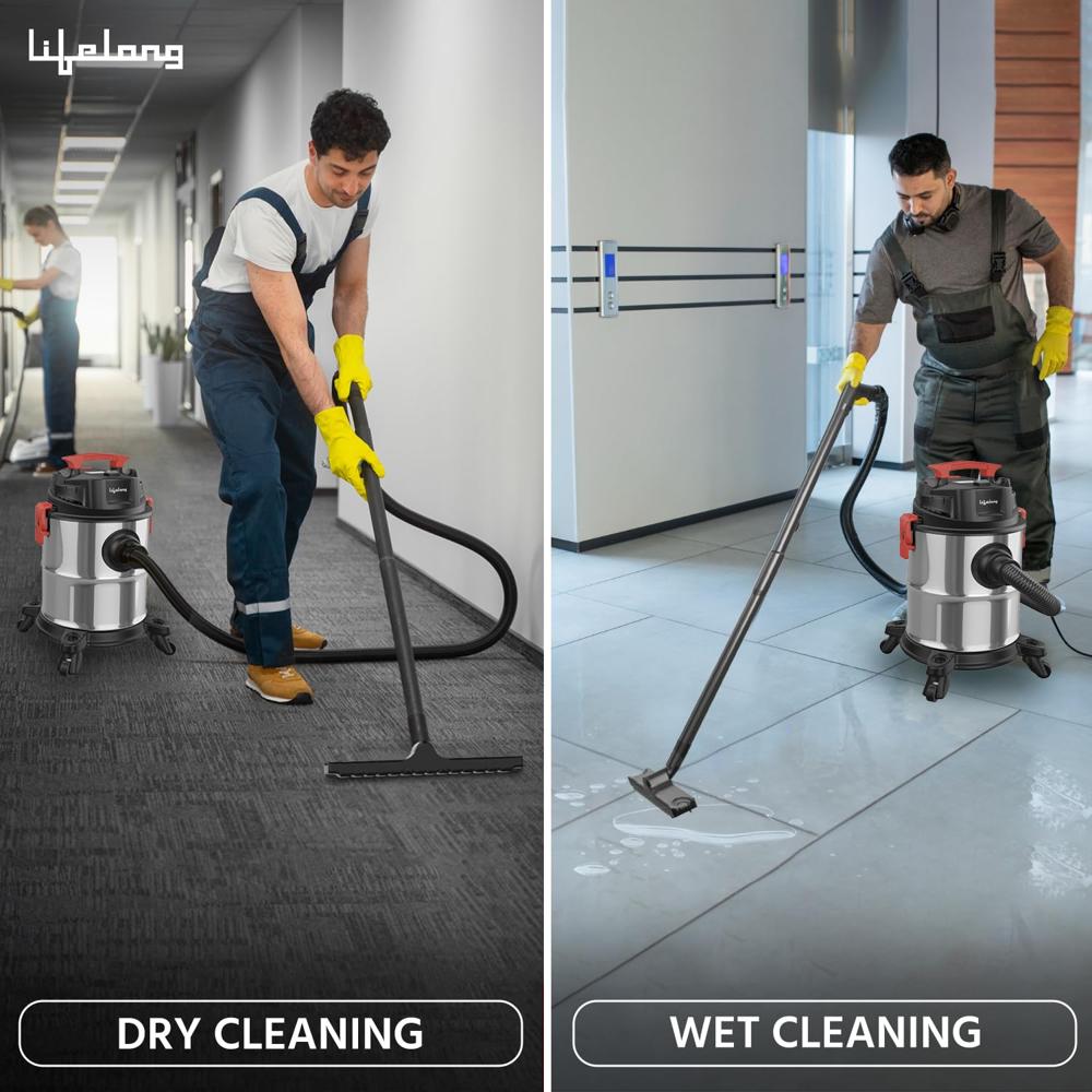 Lifelong Aspire ZX Wet & Dry Vacuum Cleaner, 1200 Watts, 16 kPa Suction Power, 21 litres Tank Capacity for Home Use, LLVC20