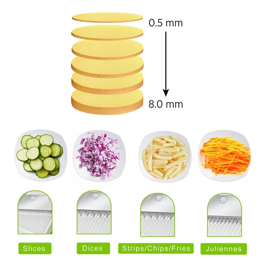 Multi Functional Time Saving Adjustable Hand Press Vegetables Chopper - Color: Mix
