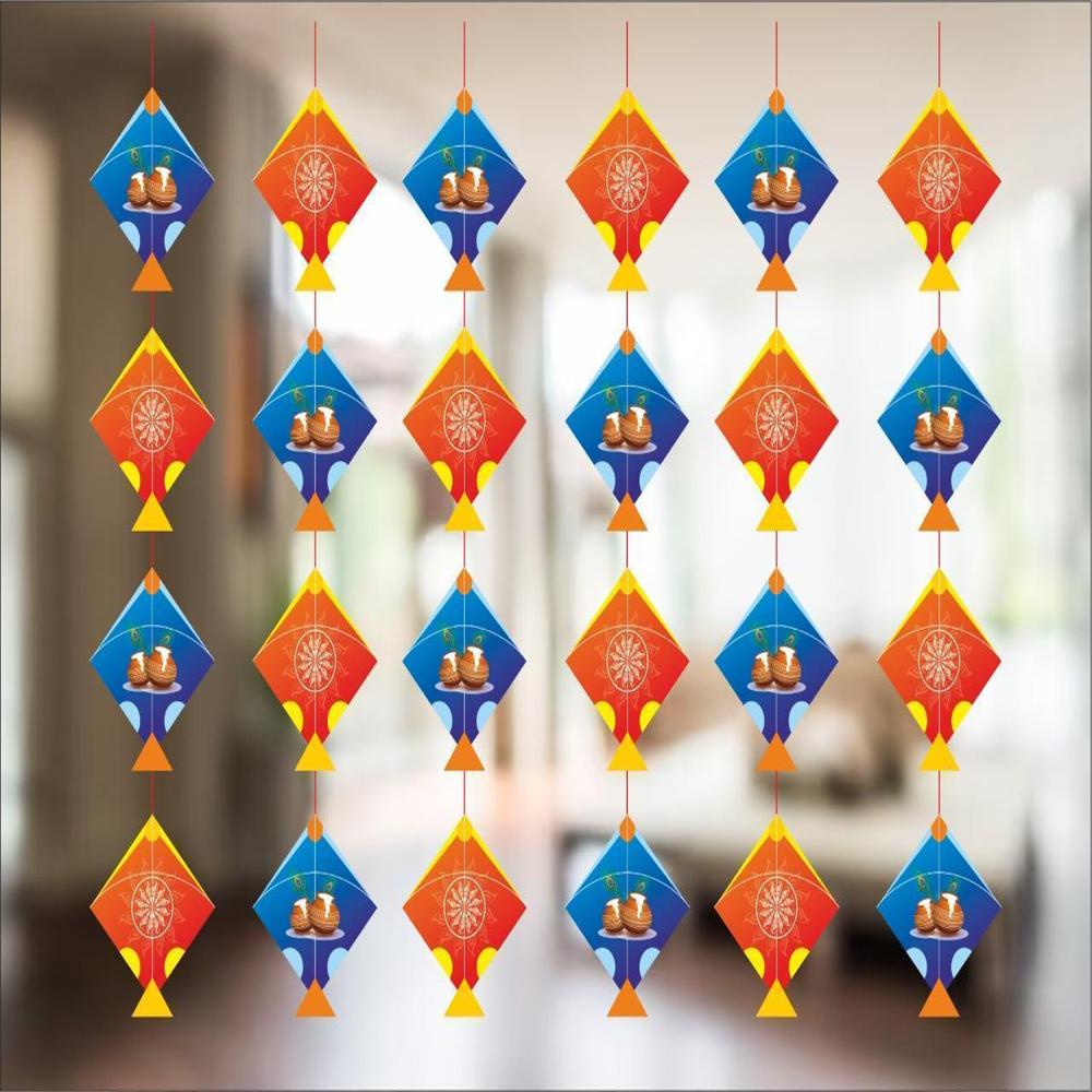 Kite Hanging For Makar Sankranti - Color: Multicolor