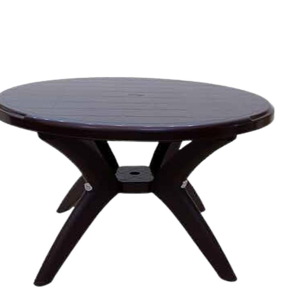 PLASTIC ROUND DINING TABLE AND CHAIR SET