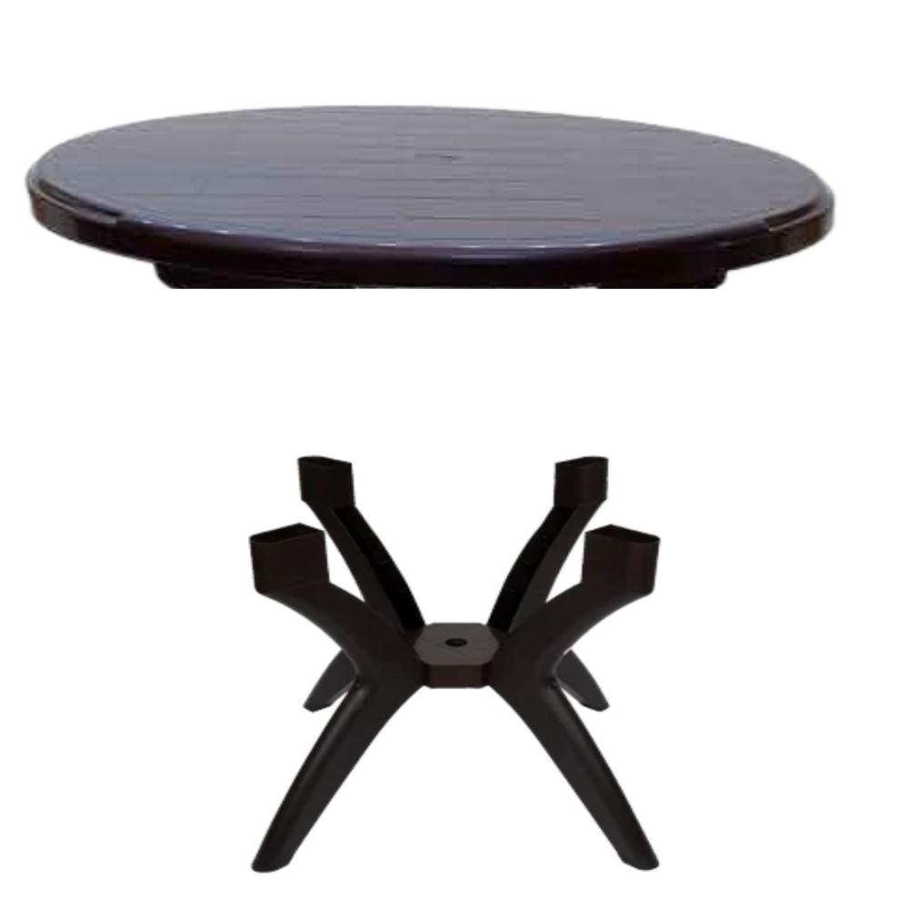 PLASTIC ROUND DINING TABLE AND CHAIR SET