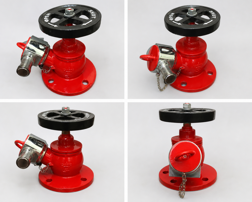 Ci Single Headed Fire Hydrant Valve - Mild Steel, High Pressure Resistant | 1-year Warranty, Easy Install Design, Various Colors Available