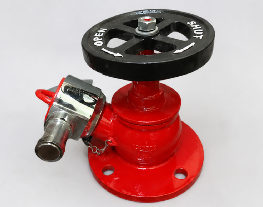 Ci Single Headed Fire Hydrant Valve - Mild Steel, High Pressure Resistant | 1-year Warranty, Easy Install Design, Various Colors Available