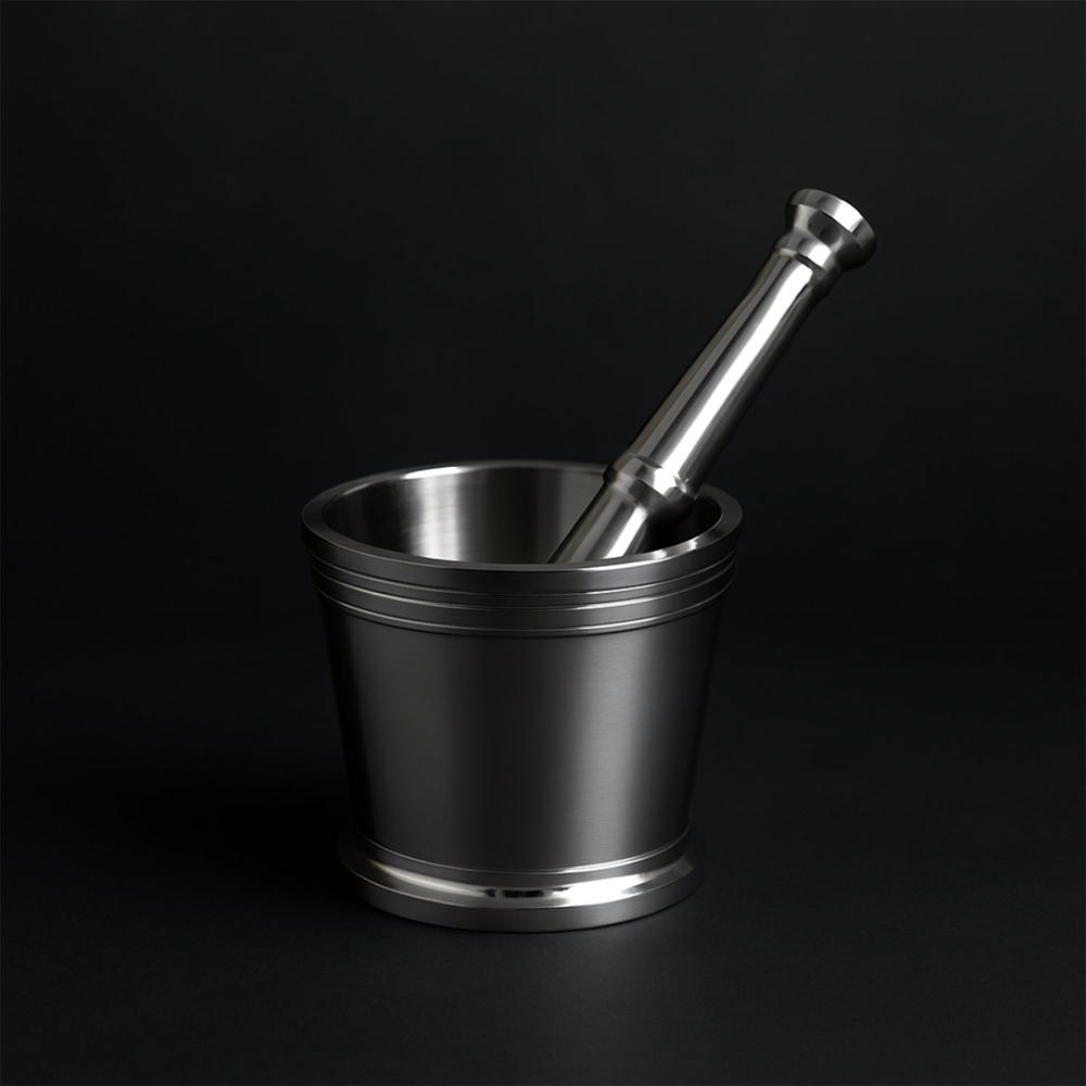 Heavy Duty Stainless Steel Mor-tar Pestle Set for Kitchen, Khalbatta Set (2 Pc Set)