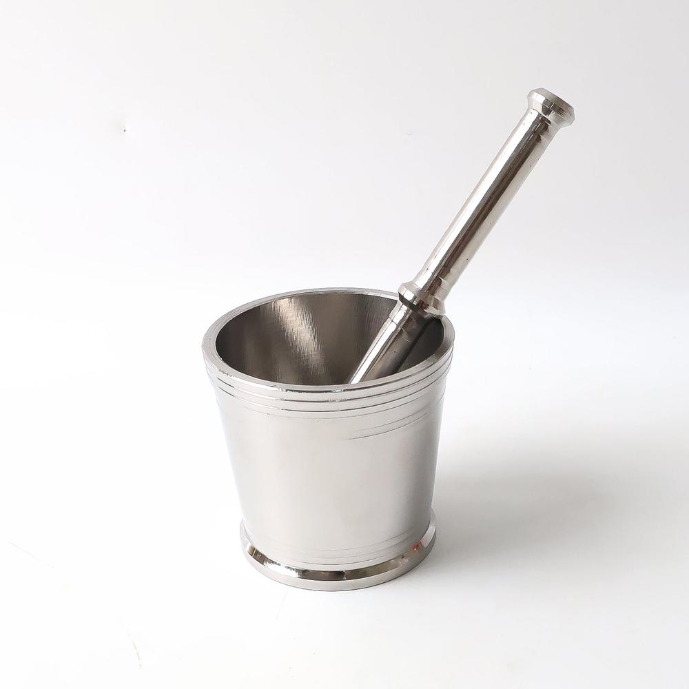 Heavy Duty Stainless Steel Mor-tar Pestle Set for Kitchen, Khalbatta Set (2 Pc Set)