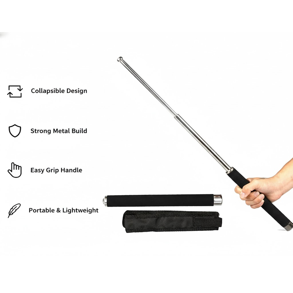Multi-function Collapsible Self Defense Stick Extended - Color: Mix