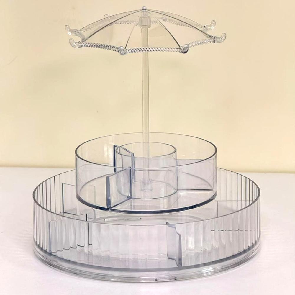 Premium 360 Rotating Makeup & Jewellery Organizer Stand (1 Pc)