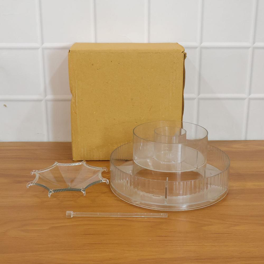 Premium 360 Rotating Makeup & Jewellery Organizer Stand (1 Pc)