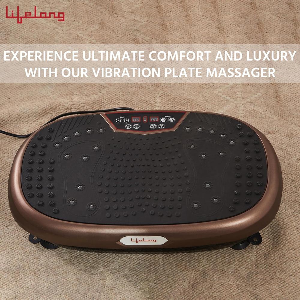 Lifelong Crazyfit Vibration Plate Massager Machine for Full Body, Muscle Toning, Pain Relief, LLM234
