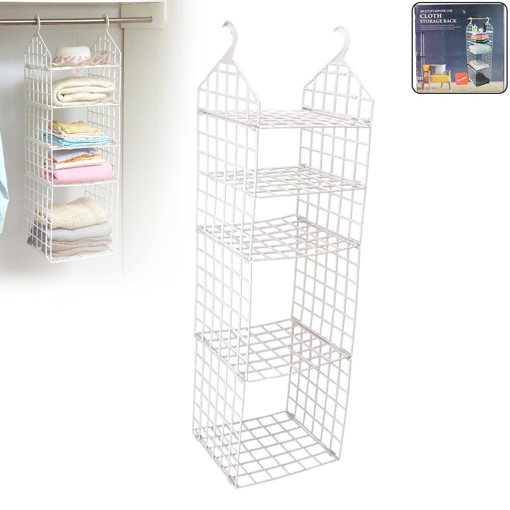 Multipurpose 5 Layer Folding Clothes Storage Racks - Color: Mix