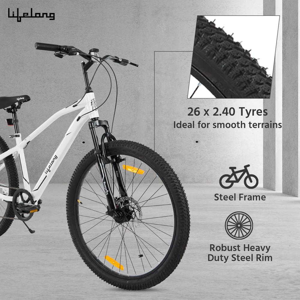 Lifelong Gear Cycle for Men & Women MTB 26T with Dual Disc Brake -