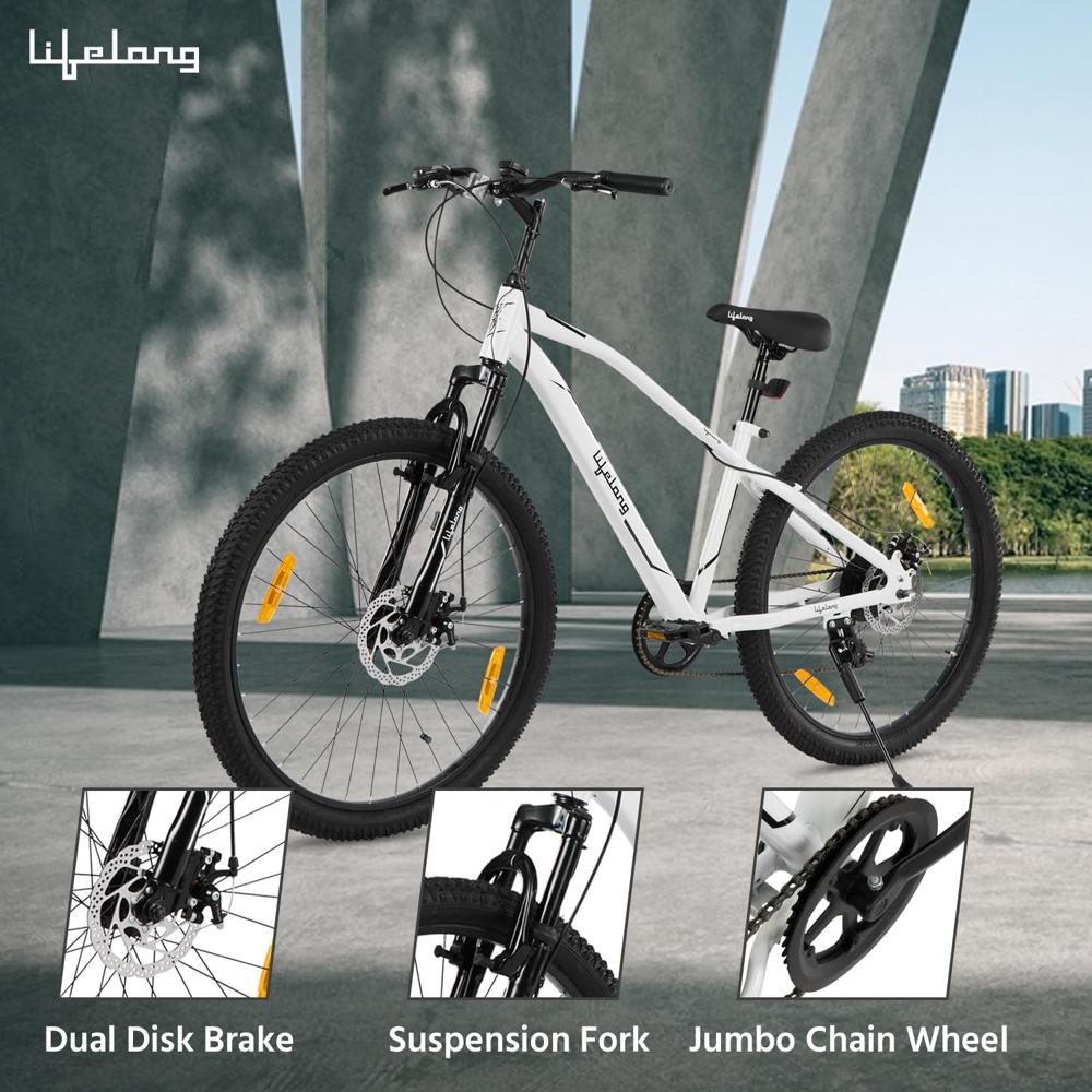 Lifelong Gear Cycle for Men & Women MTB 26T with Dual Disc Brake -
