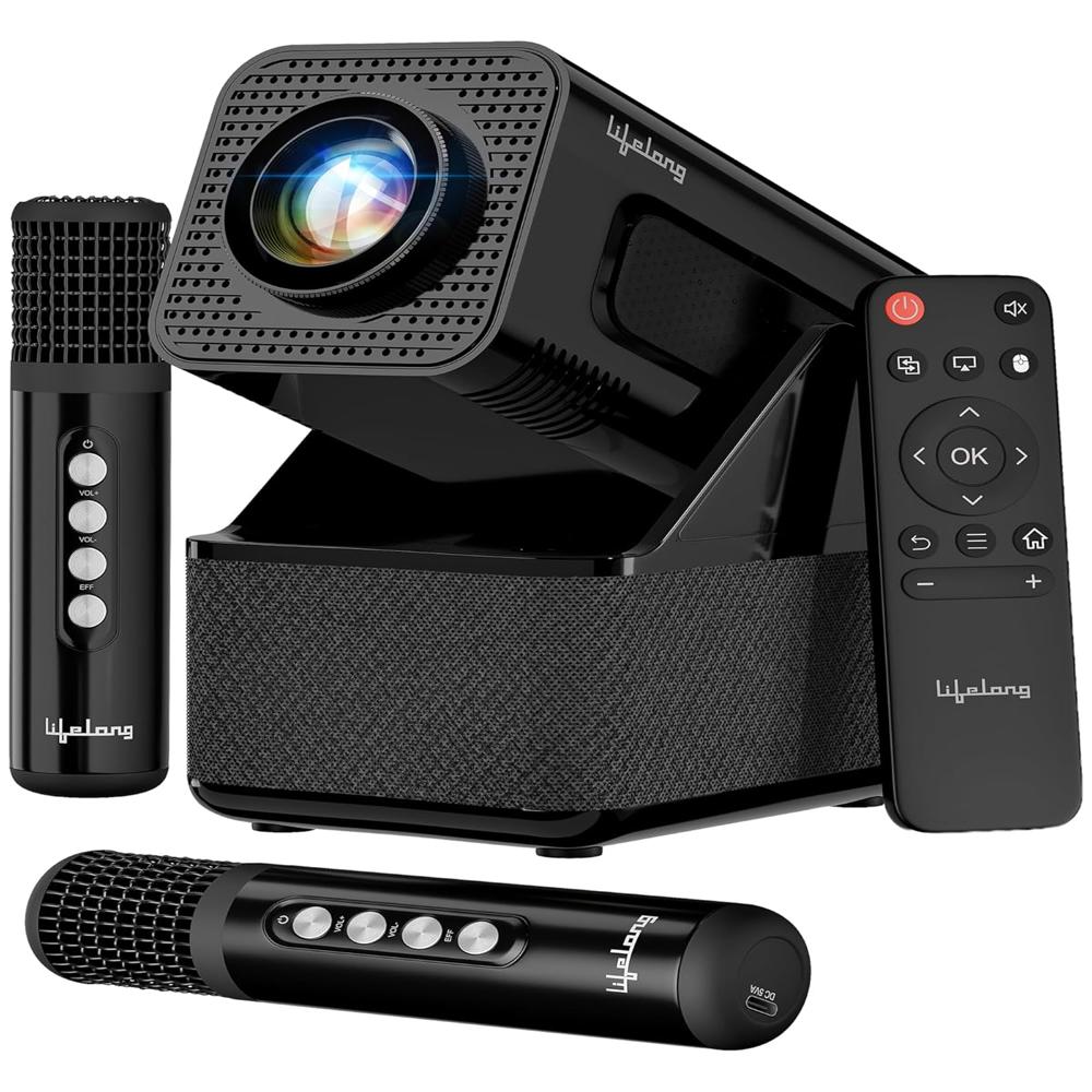 Lifelong Electronics Roar Projector With 2 Mics | Booming 20w Speakers | Cricket Commentary - Color: Black
