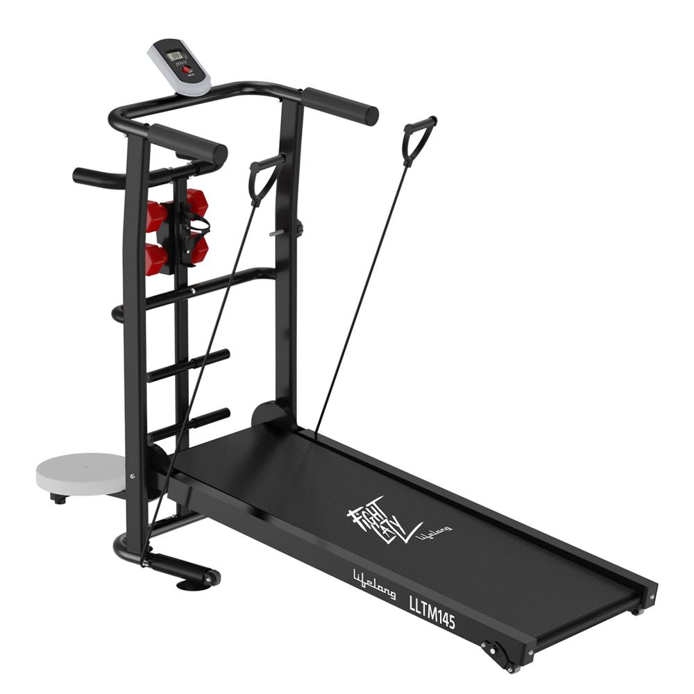 Lifelong LLTM145 Multifunction Manual Treadmill | Max User Weight 100 Kg