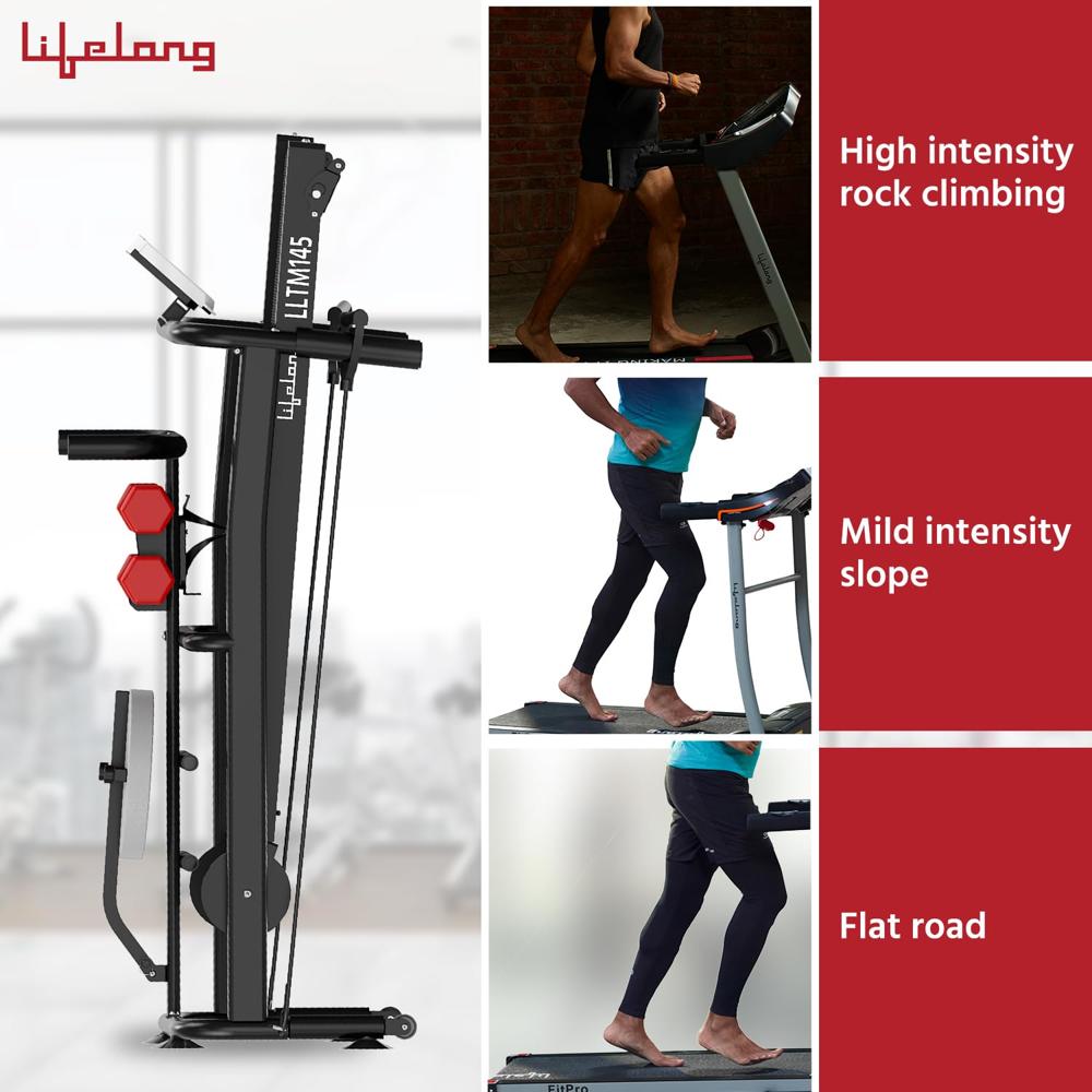 Lifelong LLTM145 Multifunction Manual Treadmill | Max User Weight 100 Kg