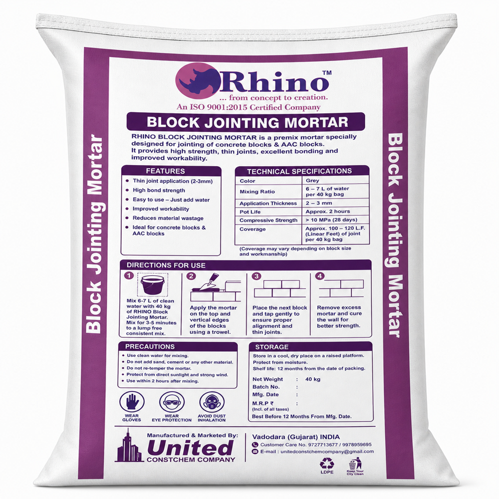 Block Jointing Mortar - Application: Construction