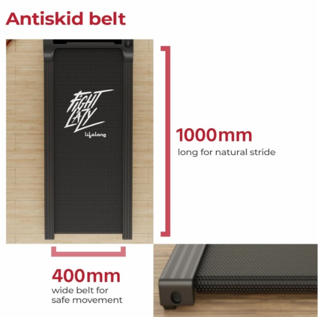 Lifelong Foldable Walking Pad Treadmill with 3 HP Motor