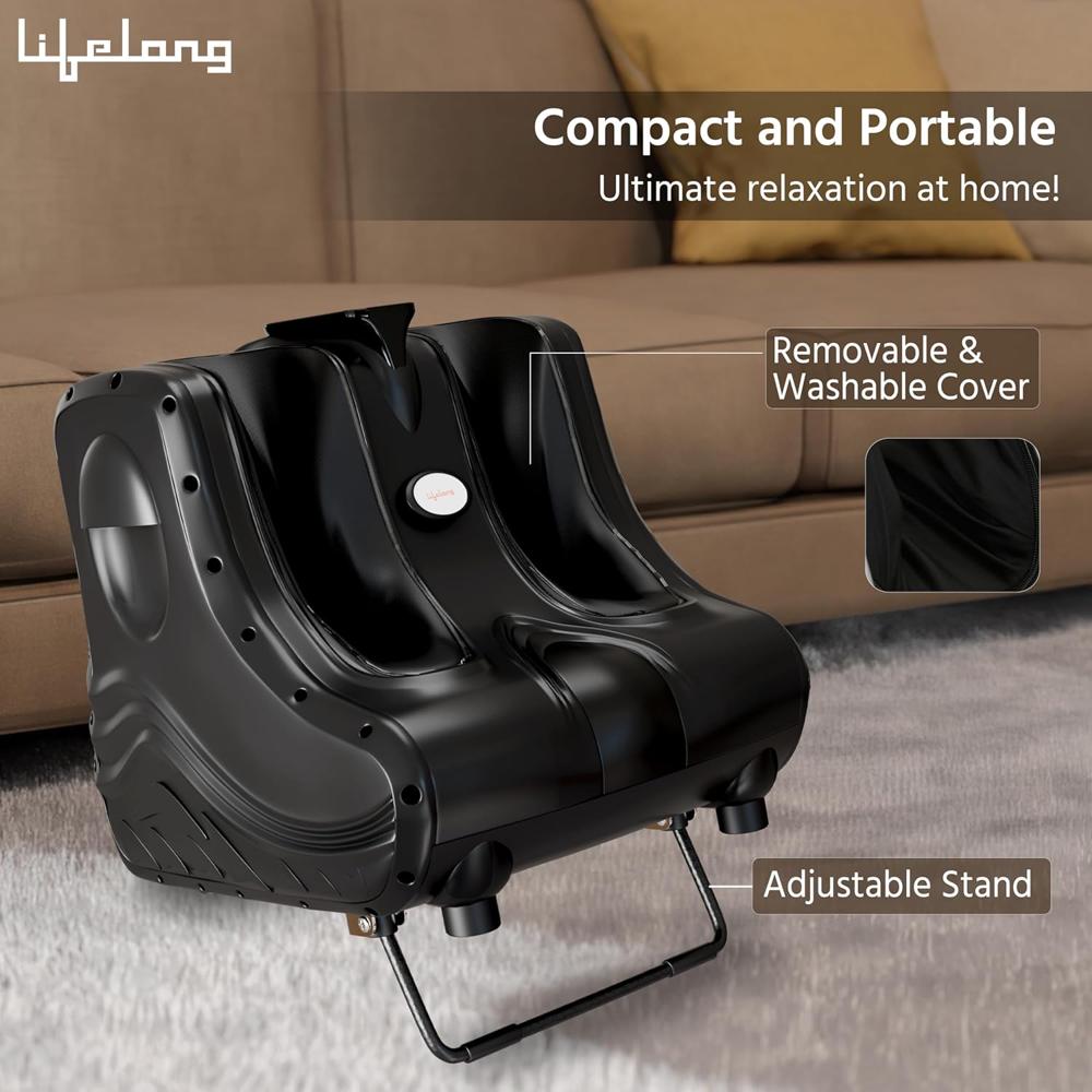 Lifelong LLM747 Foot Massager Machine for Pain Relief | Electric Foot Massager with Digital Display | Feet