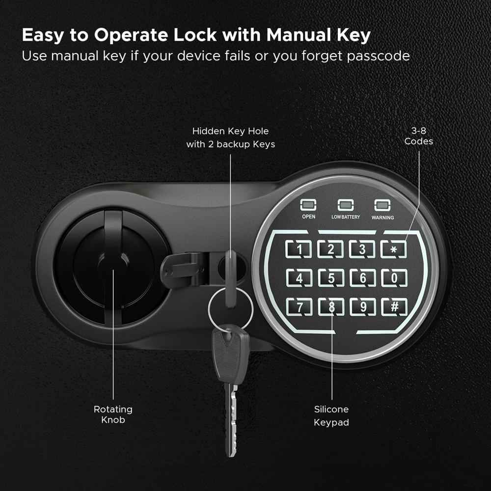 Lifelong LLHSD20 Digital Safe Locker for Home & Jewellery 52 L | Strong Steel Construction | Drop Slot with Anti-Fishing Design
