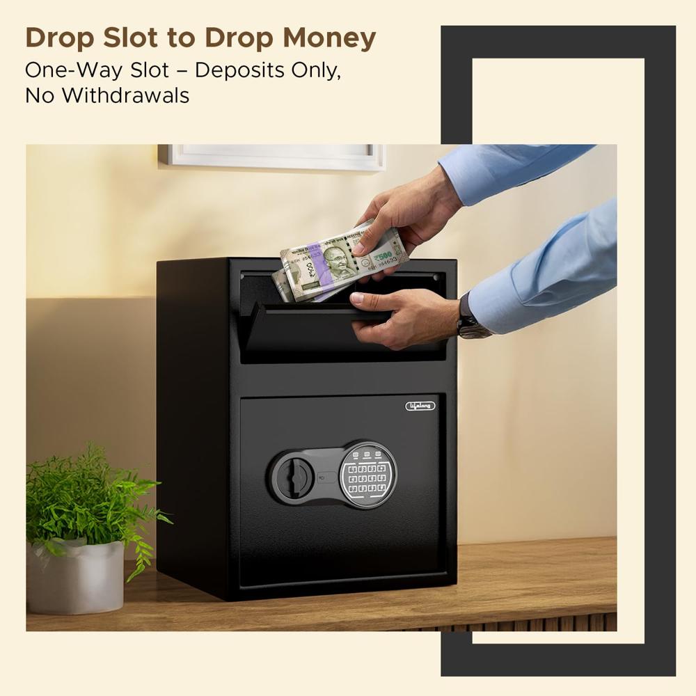 Lifelong LLHSD20 Digital Safe Locker for Home & Jewellery 52 L | Strong Steel Construction | Drop Slot with Anti-Fishing Design