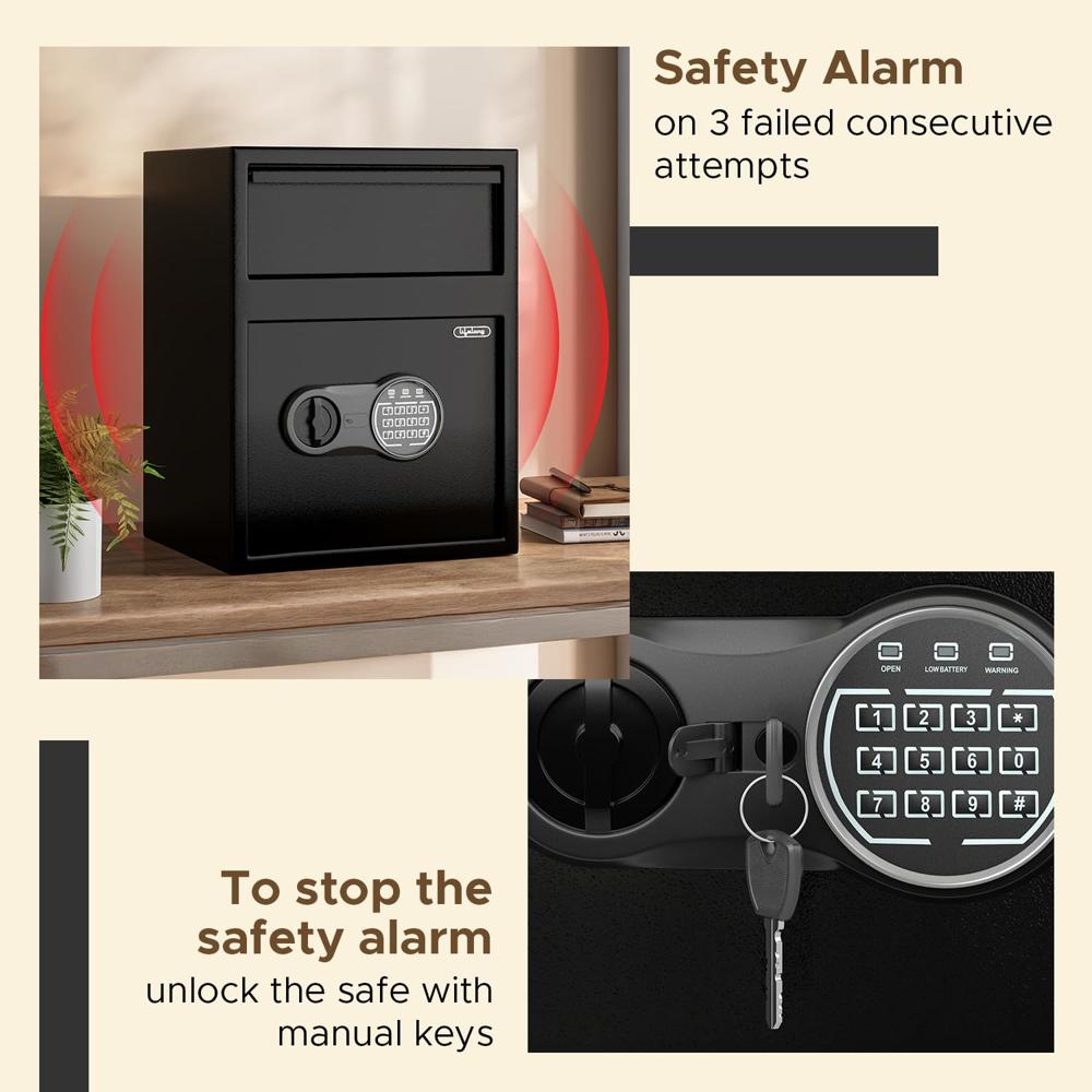 Lifelong LLHSD20 Digital Safe Locker for Home & Jewellery 52 L | Strong Steel Construction | Drop Slot with Anti-Fishing Design