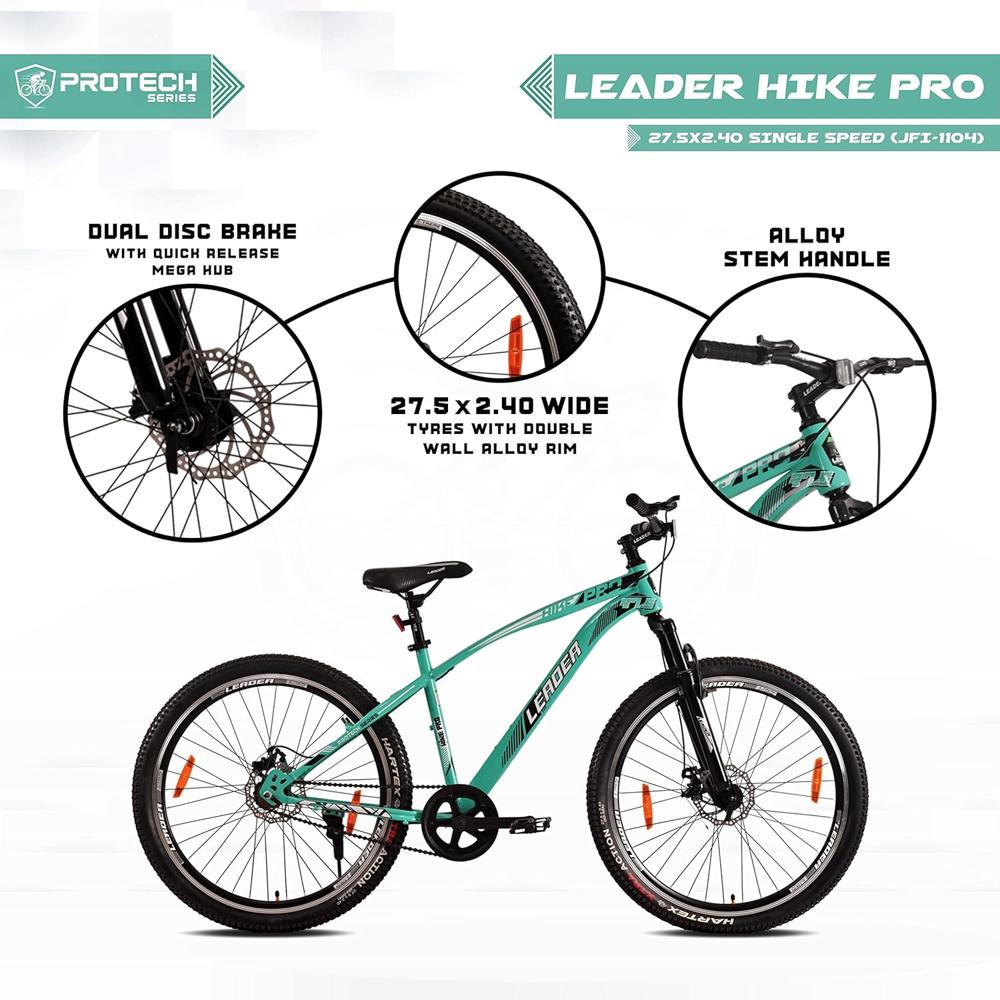 Lifelong  Hike Pro 27.5T Single Speed MTB Cycle | Free Pan India Installation| Dual Disc Brake and Front