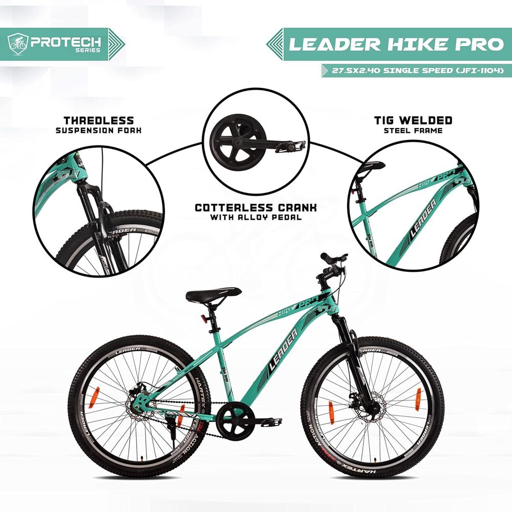 Lifelong  Hike Pro 27.5T Single Speed MTB Cycle | Free Pan India Installation| Dual Disc Brake and Front