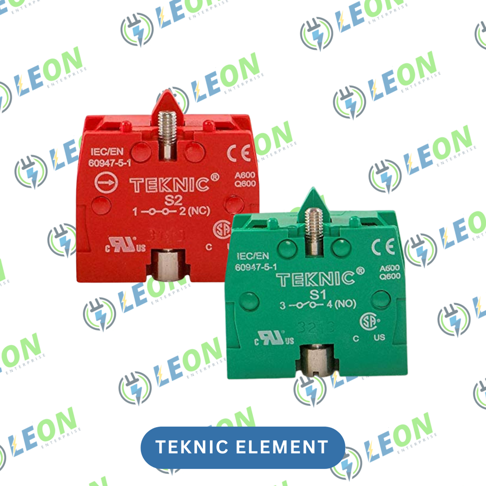 TEKNIC Red S2 NC Element Push Button Contact Block
