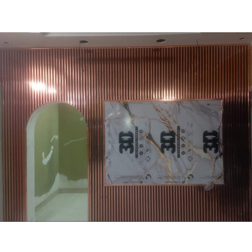 Wpc Indoor Panels - Wood Plastic Composite, 195mm x 15mm, Teak | Fire Retardant B1, Sound Insulation, Waterproof, Tongue Groove