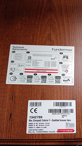 Fundermax HPI Sheet